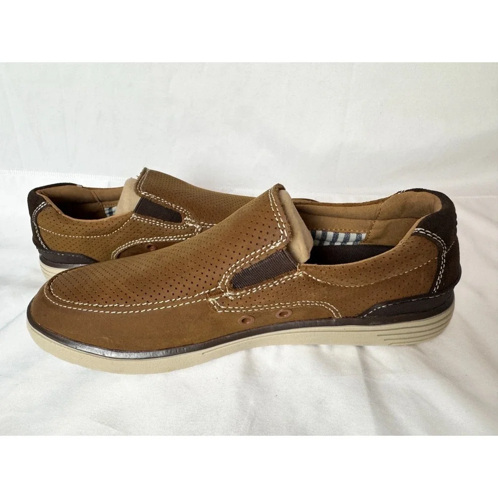 G.H. Bass Stride‎ Propel Lite Otto Suede Slip On Comfort Shoes Mens 7.5 M Camel